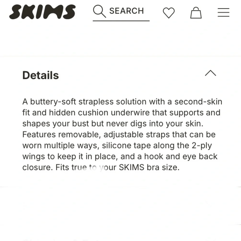 Skims Fits Everybody Strapless Convertible Lined Demi Onyx Black Sz 42DDDD NWT - Picture 13 of 14